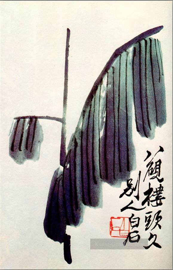 Qi Baishi Bananenblatt alte China Tinte Ölgemälde